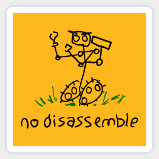 No Disassemble - primitive - transparent Magnet